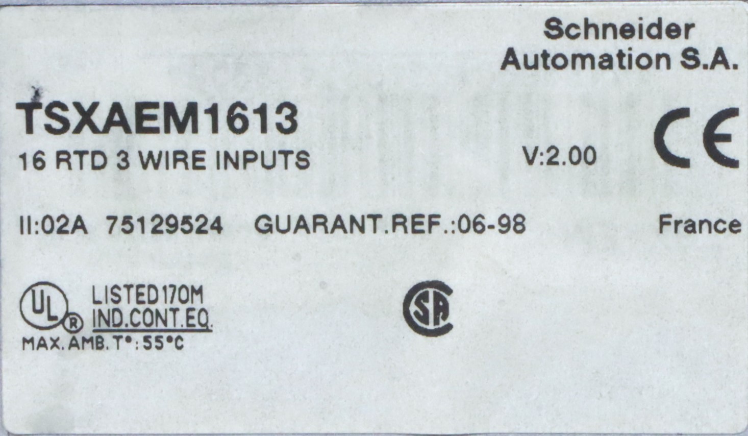 TSXAEM1613 TSXAEM1613